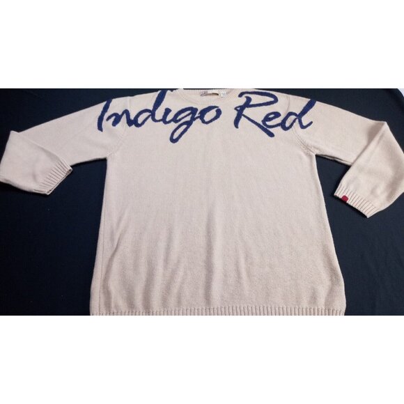 indigo RED Other - INDIGO RED Lux Industrial Linen Knit Sweater Shirt MEN XL Embroidered logo